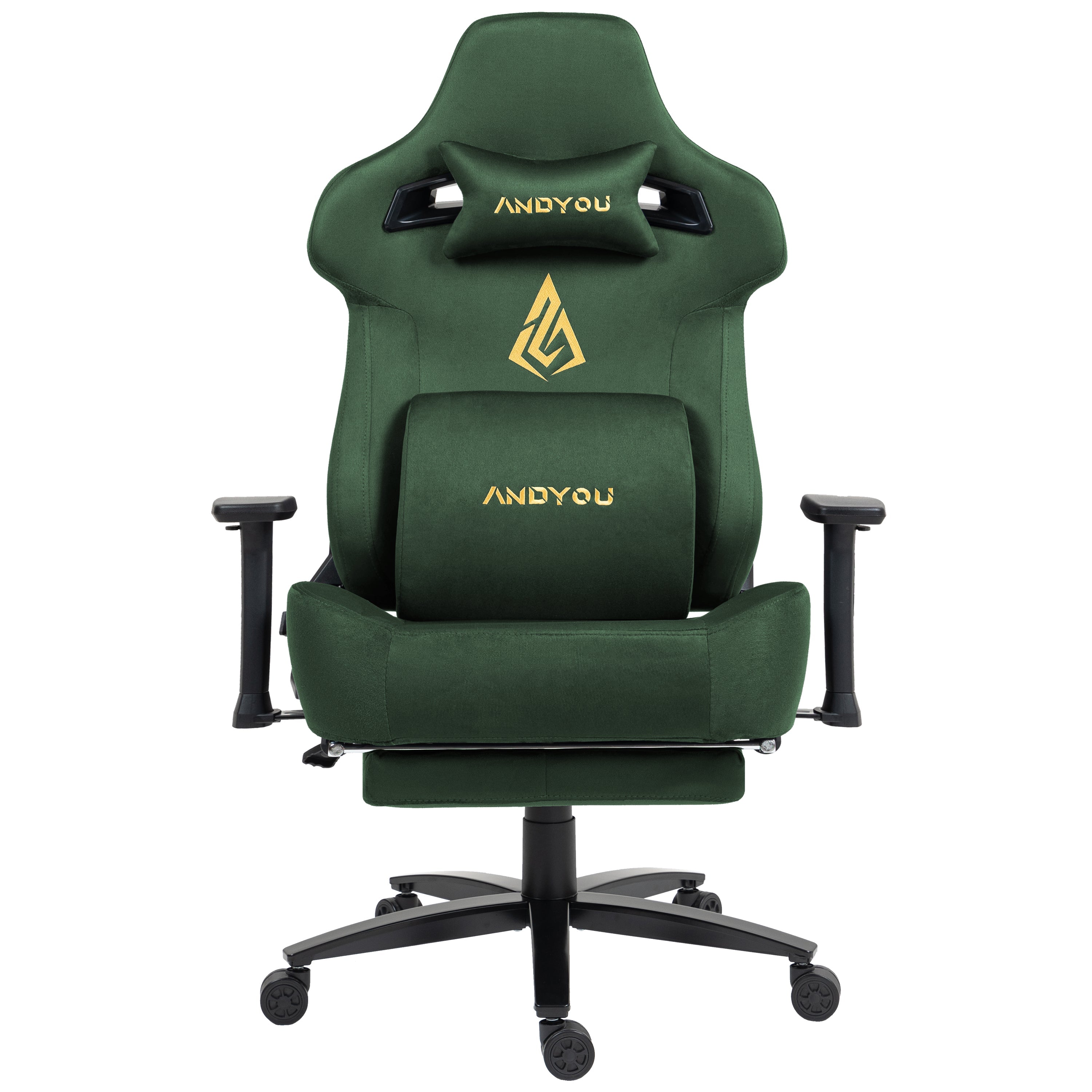 Andyou Gaming Chair – Ergonomic PC Chair with Faux Suede, 90–155° Recline, 18° Tilt, 3D Armrests, 220kg Capacity