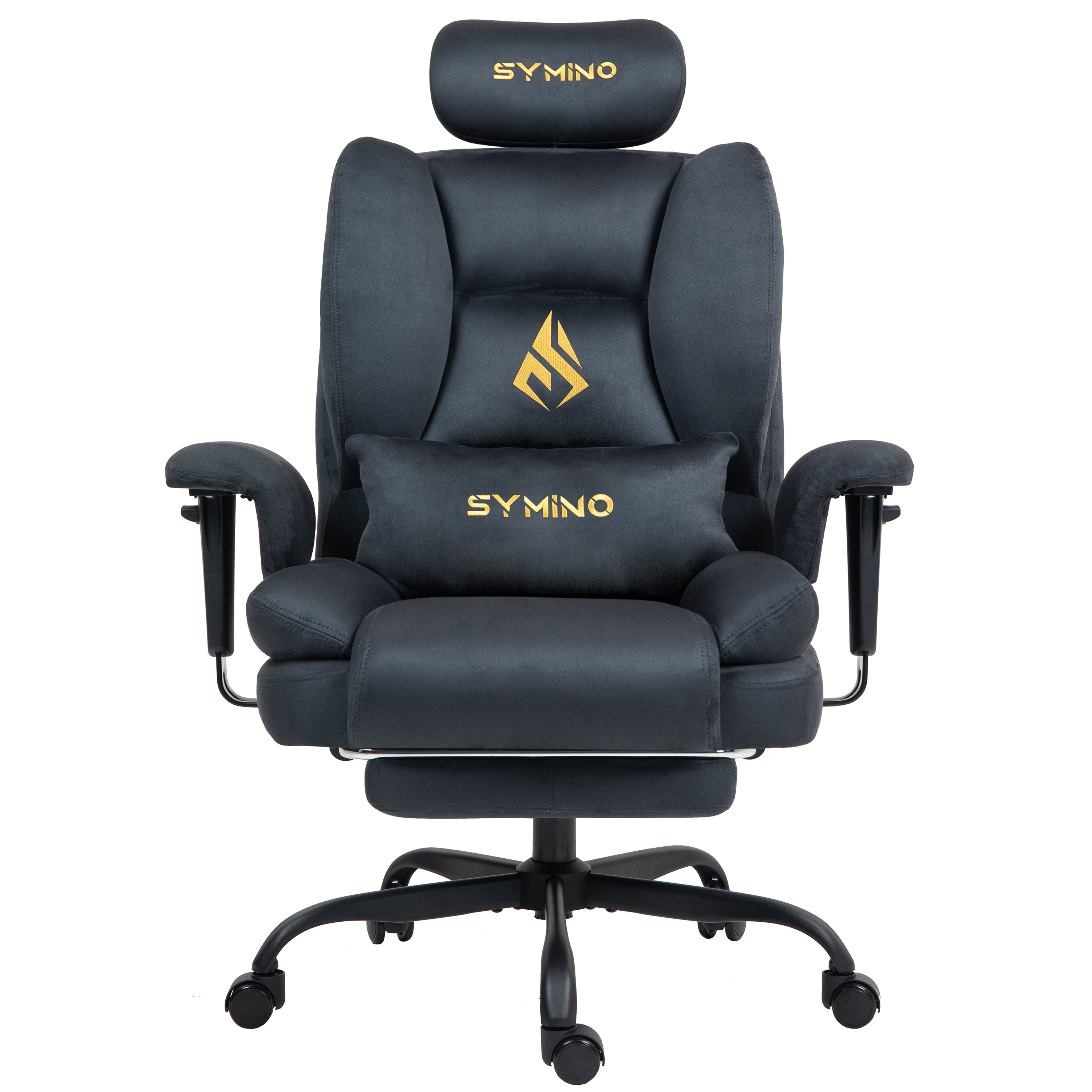 SYMINO Sofa Gaming Chair, Gamer Chair, Ergonomic Sofa Chair with Faux Fur Meow Love, Grey