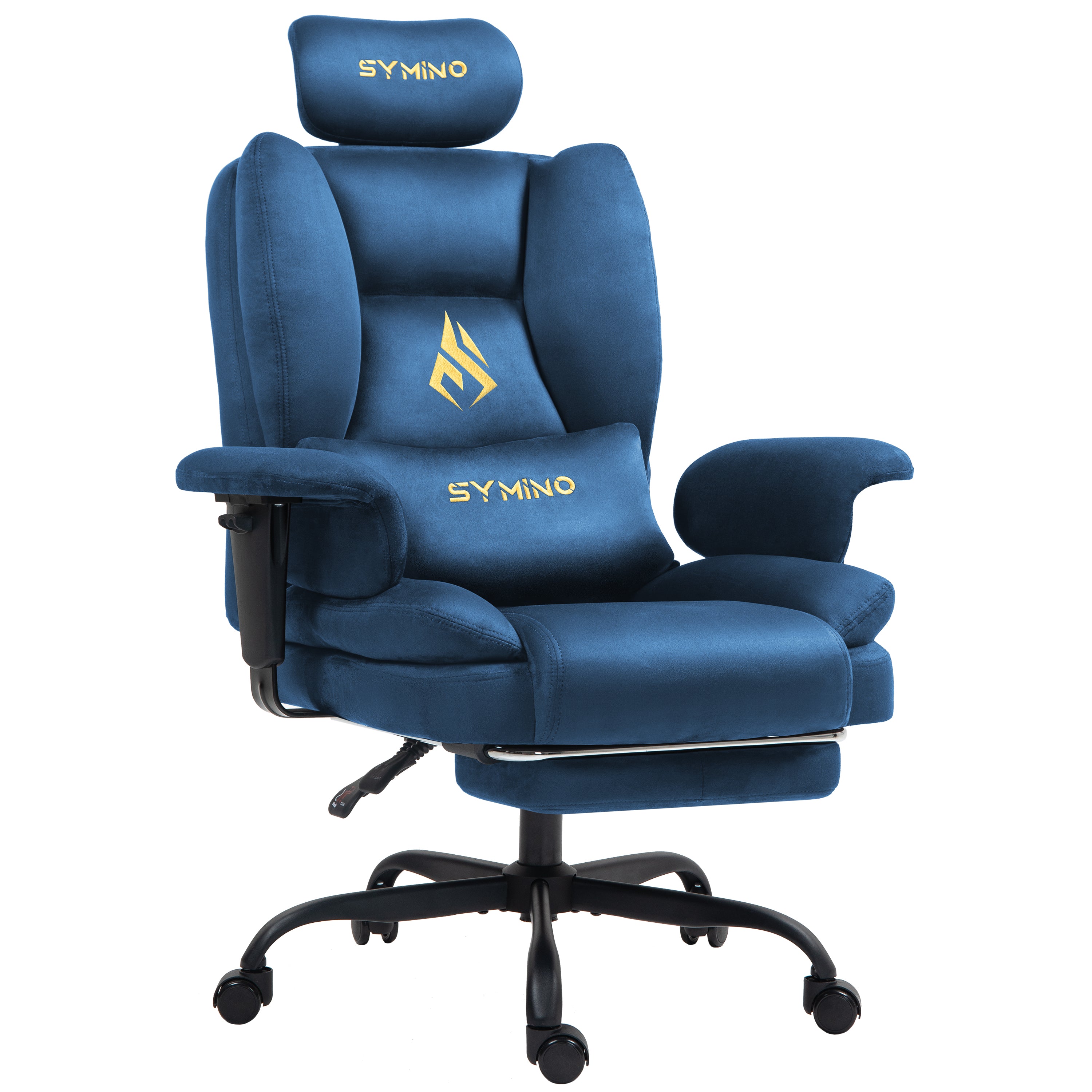 SYMINO Sofa Gaming Chair, Gamer Chair, Ergonomic Sofa Chair with Faux Fur Meow Love, Blue