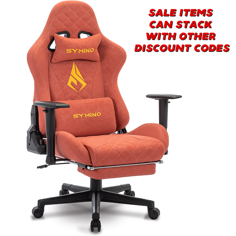 SYMINO Vintage PU Leather  Ergonomic Gaming Chair.OrangeRed