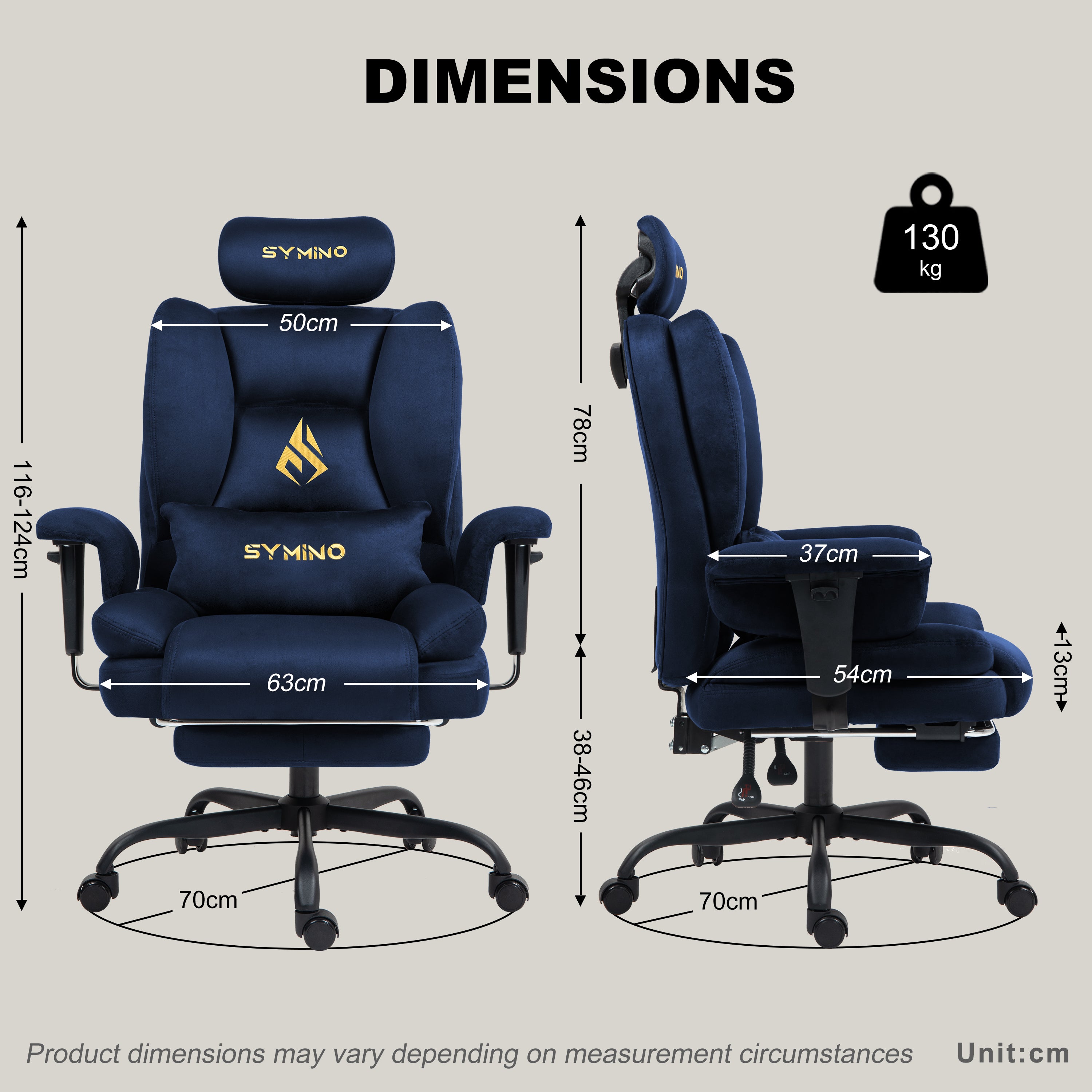 SYMINO Sofa Gaming Chair, Gamer Chair, Ergonomic Sofa Chair with Faux Fur Meow Love, DarkBlue