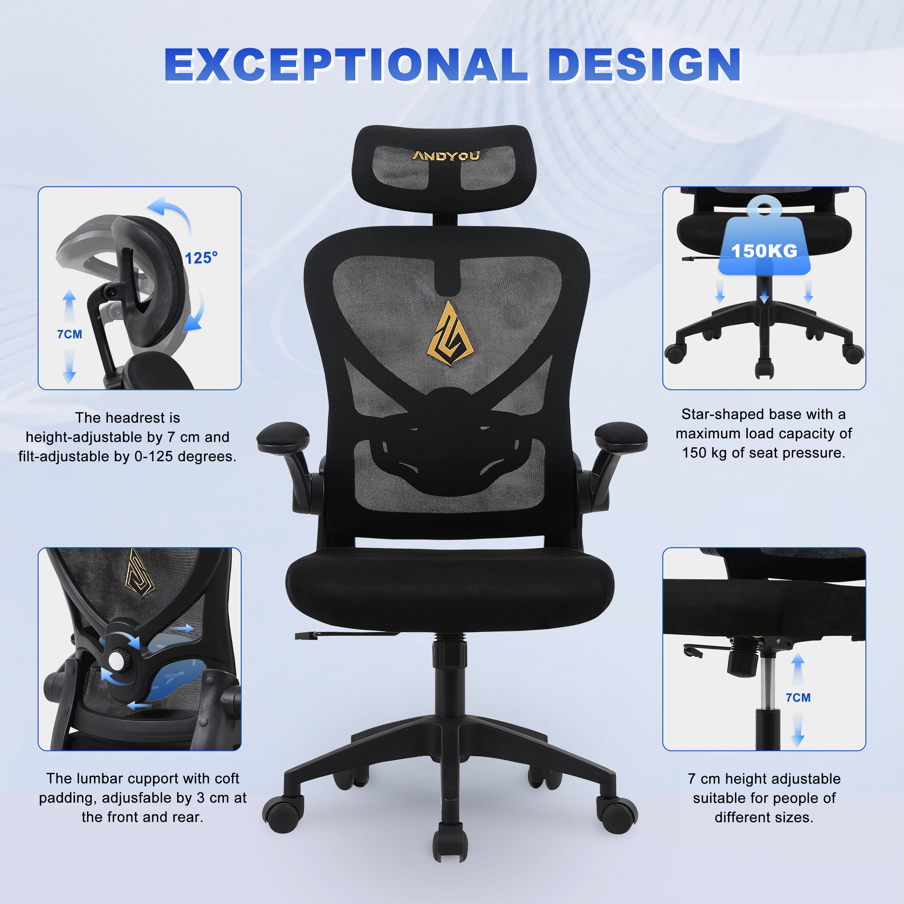 SYMINO Office Chair Faux Fur+ Mesh Office Chair , rotating rocker function